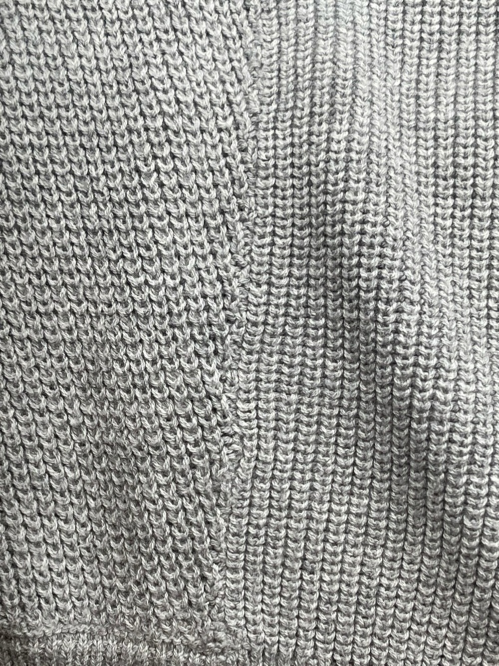 Banana Republic Light Gray Ribbed Half-Zip Sweater - Picture 8 of 9